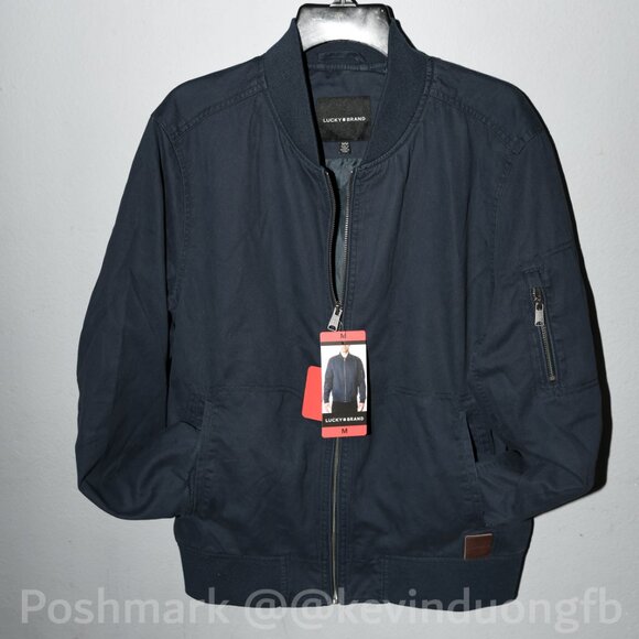 Lucky Brand mwn bomber jacket , Blue - Picture 3 of 8